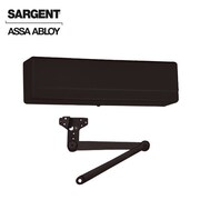 SARGENT 1431 Series Surface Mechanical Closer Heavy Duty Hold Open Arm with Compression Stop Black Suede Pow SRG-1431-CPSH-BSP